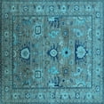 thumbnail image 1 of Ahgly Company Indoor Square Oriental Light Blue Industrial Area Rugs, 7' Square, 1 of 4