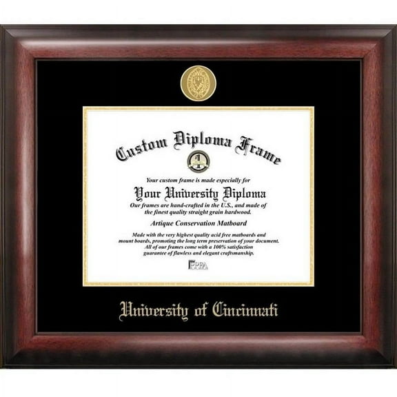 Campus Images University of Cincinnati Gold Embossed Diploma Frame 8 5 x 11 Inches