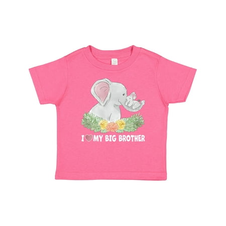 

Inktastic I Love My Big Brother Elephant Family with Flowers Gift Baby Boy or Baby Girl T-Shirt