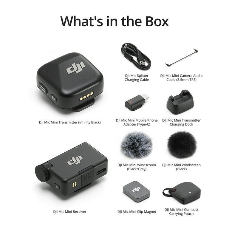 【ほぼ未使用】DJI mic mini DJI Mic Mini 400m/1312ft Wireless Lavalier Microphone Video