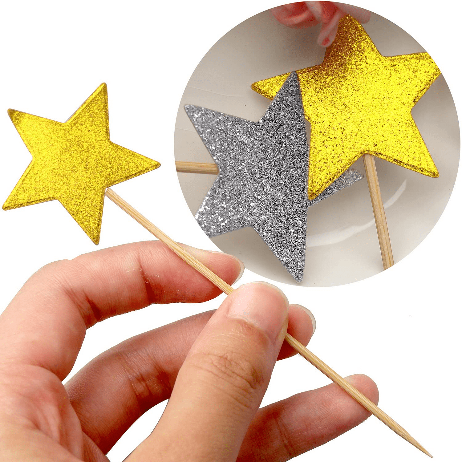 60th Birthday Blue and Yellow Star Cake Topper | Zazzle