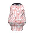 thumbnail image 2 of Fotbe Cute Rabbit Carrot Pattern Car Seat Covers for Babies, Nursing Breastfeeding Cover Infant Carseat Canopy, Soft Stretchy Carrier Cover, 2 of 9