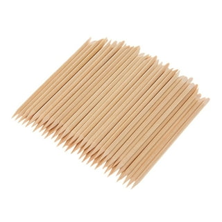 Bastoncini di Legno Arancione 100 Pezzi, MCSQK Stick per Cuticole in Legno  a Doppia Faccia per Unghie, Stick per Unghie Multifunzione per Cuticole per