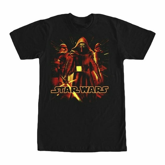 Star Wars VII: la Force Réveille le T-Shirt Noir Triglow pour Homme