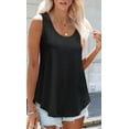 thumbnail image 3 of Gdvsclr Womens Tank Tops Sleeveless Eyelet Embroidery Scoop Neck Loose Fit Casual Summer Flowy Black L, 3 of 6