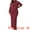 Burgundy, variant on Plus Size Women's Turtleneck Long Sleeve Bodycon Dress 2X Black