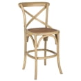 thumbnail image 2 of SAFAVIEH Franklin X-Back Bistro Rustic Counter Stool with Footrest, Weathered Oak, 2 of 6