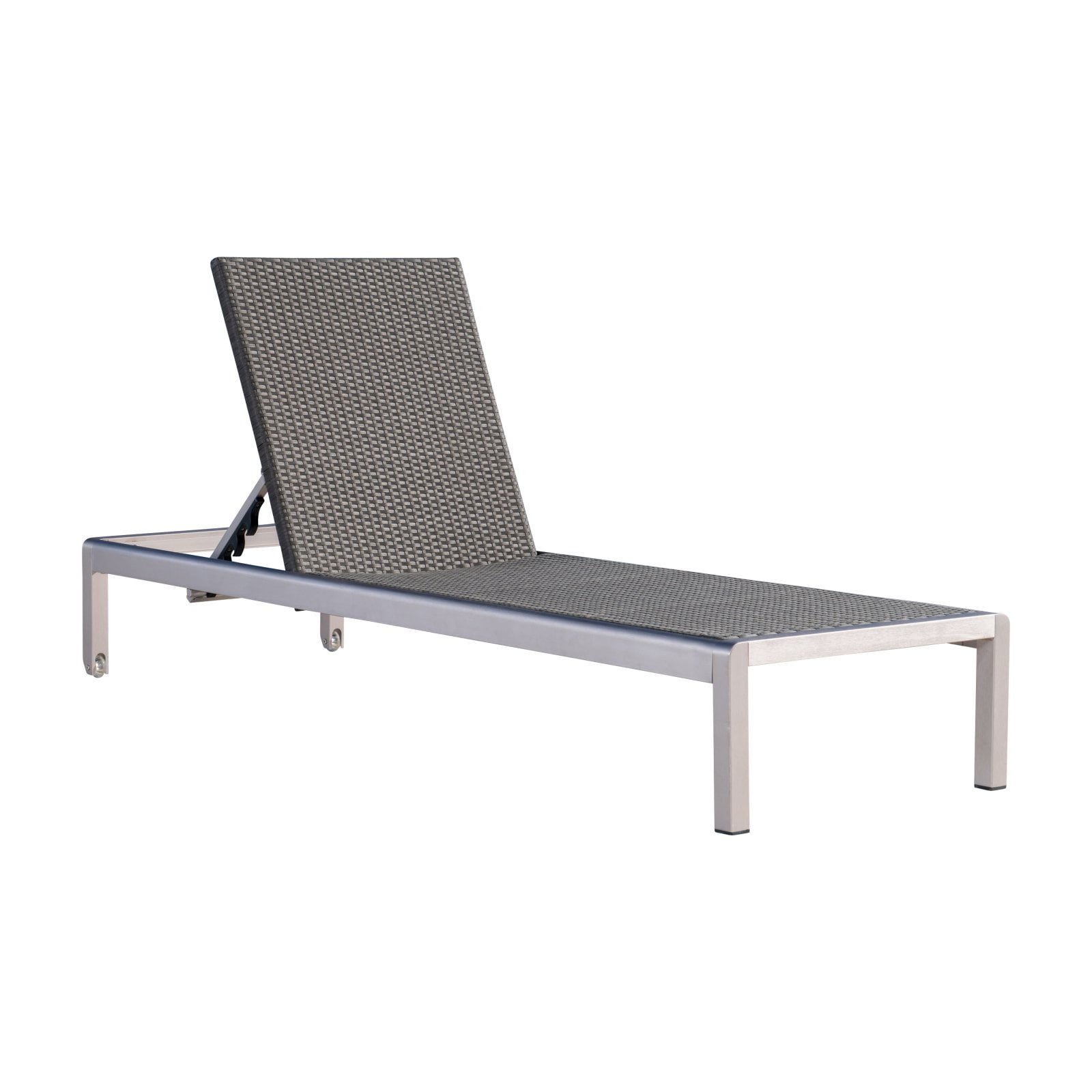Cape Coral Dark Gray Mesh Patio Chaise Lounge