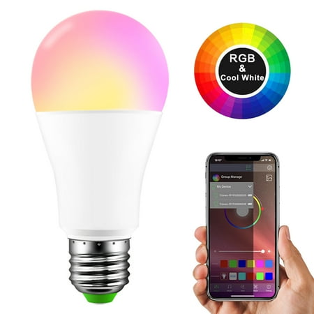 

E27 RGBW Bluetooth 4.0 1275Lumen LED Colors APP Voice 15W Smart LED Control Multiple Light Lamp Music Bulb for Home Lighting