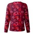 thumbnail image 3 of FrzhBrz Valentines Day Women's Scrub Long Sleeve Jacket Snap Front Love Heart Scrub Jacket Tops Valentines Working Uniform, 3 of 3