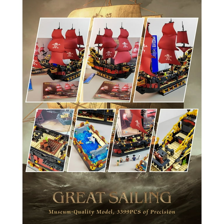 Pirate Ship Building Kit, Queen Anne's Revenge Pirate Ship