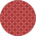 thumbnail image 1 of Ahgly Company Tapis Rond Lavable en Machine Intérieur Transitionnel Rouge, 3 Pieds Rond, 1 of 7