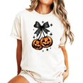 thumbnail image 3 of Halloween Jack-O-Lantern Pumpkin With Black Bow Shirt for Women, Teens & Girls Spooky Season Tee Natural Shirt Adult X-Large, 3 of 4