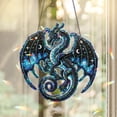 thumbnail image 2 of Lotusprinthandmade Dragon Lovers Custom Shape Broken Glass Hologram Ornament 12in, dragon 3d ornament, 3d dragon hologram piece, 2 of 5