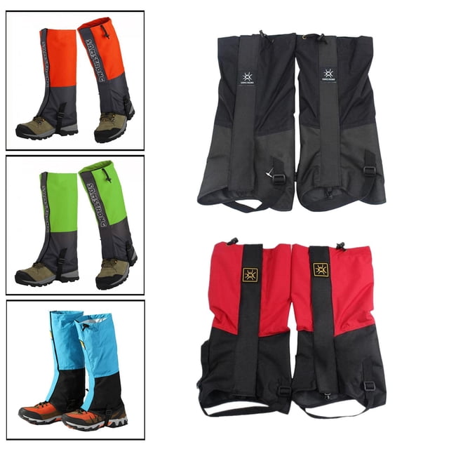 cubrir piernas,Cubierta impermeable para exteriores, piernas,protección,Calentadores de pierna caminar,caminar,escalar,acampar,Snow Ski Travel Shoes Soledad Polainas para cubrir piernas