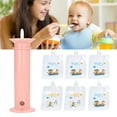 thumbnail image 6 of Fruit Puree Filler, Baby Food Pouch Maker Leakage Proof Food Grade Reusable Food Squeeze Puree Sanitary For Kids For Outdoor Blue,Pink,Green, 6 of 8