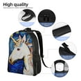 thumbnail image 5 of Cauagu Starry White Horse Print Backpacks,Travel Daypack Casual Laptop Backpack Bookbag Fits 15 Inch Computer for Men Women, 5 of 8