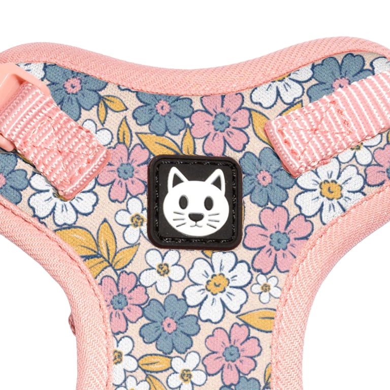 Vibrant Life Polyester Floral Comfort Cat Harness and Leash Set