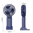 thumbnail image 4 of Ventilador de Mano USB Recargable 5 velocidades, Mini Ventilador Portátil, Ventilador de Escritorio con Base Silencioso para la Oficina, Hogar y Viajar (Rosado), 4 of 5