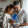 thumbnail image 4 of MUKTIVE Eagle Cremation Urn for Human Ashes Adult - Memorial Urns for Adult Ashes Men - Blue Decorative Large Urns for Mother - 10 Inch Adults Urn for Burial Dad, 4 of 7