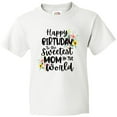 thumbnail image 3 of Inktastic Happy Birthday to the Sweetest Mom in the World Youth T-Shirt, 3 of 5