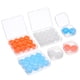 thumbnail image 1 of Uxcell 42 Pcs Tapones de Silicona para los Oídos para Dormir Cancelación de Ruido Blanco/Naranja/Azul, 1 of 7