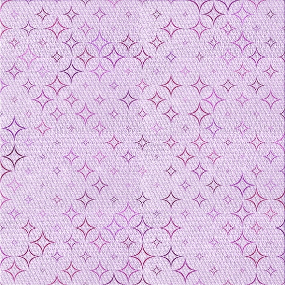 Ahgly Company Indoor Square Patterned Violet Purple Area Rugs, 7' Square