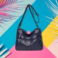 thumbnail image 3 of Sywqhk Bolso Bandolera Multicapa De Pu Para Mujer, Bolso Cruzado De Viaje Retro (Azul Oscuro) Sywqhk Para estrenar, 3 of 4