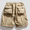 thumbnail image 7 of Men Shorts Cargo Shorts Multi-Pockets Relaxed Summer Beach Shorts Pants Mens Cargo Shorts Khaki XL, 7 of 7