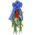 thumbnail image 2 of PALIFEUR 4th of July Wreath for Front Door, 12.6 Inch Patriotic Wreaths, Artificial Floral Spring Wreaths Decorations for Memorial Day Independence Day Veterans Day, Red Blue White, 2 of 4