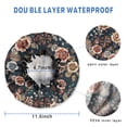 thumbnail image 3 of Shower Caps,Pioneer Flower Floral Print Pattern Waterproof Shower Cap for Women 4 Pieces,Double Reusable Hair Cover for Shower PEVA Elastic Stretch Hem, 3 of 7