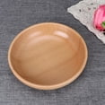 thumbnail image 3 of 20 cm Wooden Board Round Natural Wood Serving Tray Samfox Tea Food Server Tableware Water Beverage Platter, 3 of 8