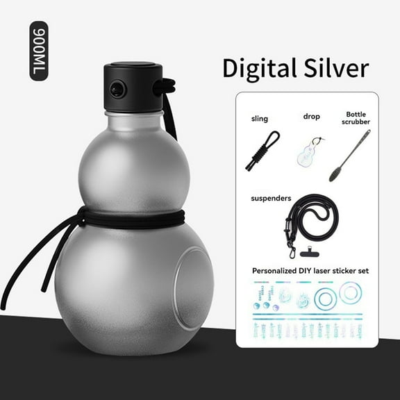 Chinese Retro-Inspired Gourd Bottle 900ML Gourd Water Bottle Gourd Sports Water Bottle Large Capacity Water Bottle,A