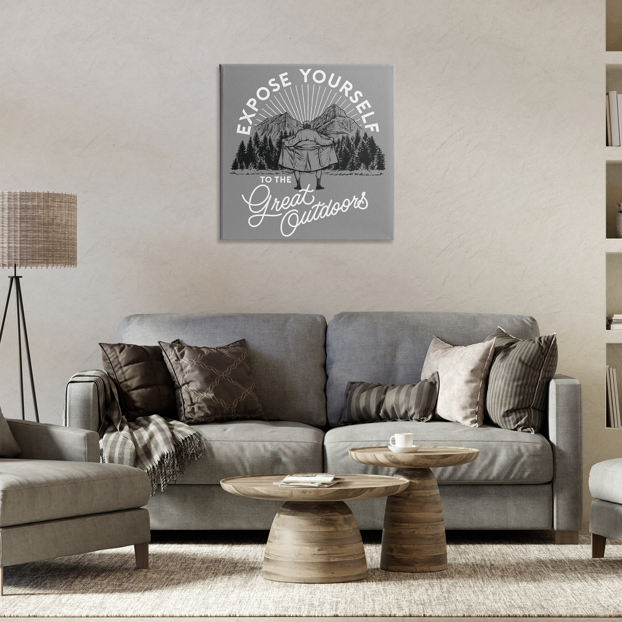 Stupell Industries Expose Yourself Funny Novelty Painting Gallery Wrapped Canvas Art Print Wall Art, 24 x 24