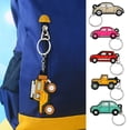 thumbnail image 2 of OUSITAID Key Chains 2Pcs Key Rings Cartoon Car Shape Vivid Color Hanging Delicate Craft Decorate Unfading PVC Key Ring Pendants Car Pendant, 2 of 6