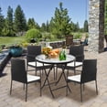 thumbnail image 2 of Patiojoy 4 PCS Patio All-Weather Wicker Rattan Dining Chairs Outdoor Arm Cushioned Seats Armrest Garden, 2 of 8