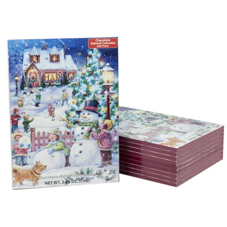 Set of 10 Snowman Celebration Chocolate Advent Calendar