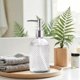 thumbnail image 5 of Botella de Loción de Vidrio con Dosificador – Dispensador de Jabón de Vidrio con Textura de Puntos En Relieve para Tocador de Cocina y Baño – Dosificador de Acero Inoxidable a Prueba de Fugas – Diseñ, 5 of 6