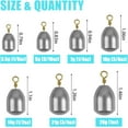thumbnail image 2 of czcpp-Fishing Weight Sinker 20 Pieces/30 Pieces Iron Fishing Weights Bass Casting Sinker Water Drop Sinker Weights with Ring Multiple Size Fishing Tackle with Box, 2 of 4