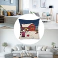 thumbnail image 3 of Winter Barn Snowman(1) Linen toss pillowcase Decoration pillowcase Gift preferred 24x24" Cushion cover 4 set Sofa pillowcase Sofa bedroom living room car, 3 of 8