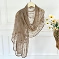 thumbnail image 5 of 3D Bow Texture Scarf Soft Mist Long Wrap & Shawl with Layered Detail, 5 of 6