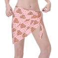 thumbnail image 3 of KLL Heart Capybara Print Women's Sarong Coverups Short Bathing Suit Wrap Skirt Beach Wrap Swimsuit Cover Ups, 3 of 6