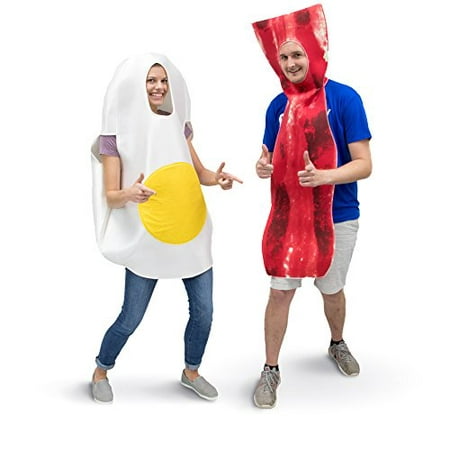 Boo! Inc. Bacon & Egg Breakfast Adult Couple's Halloween Party Role Play & Cosplay Costume