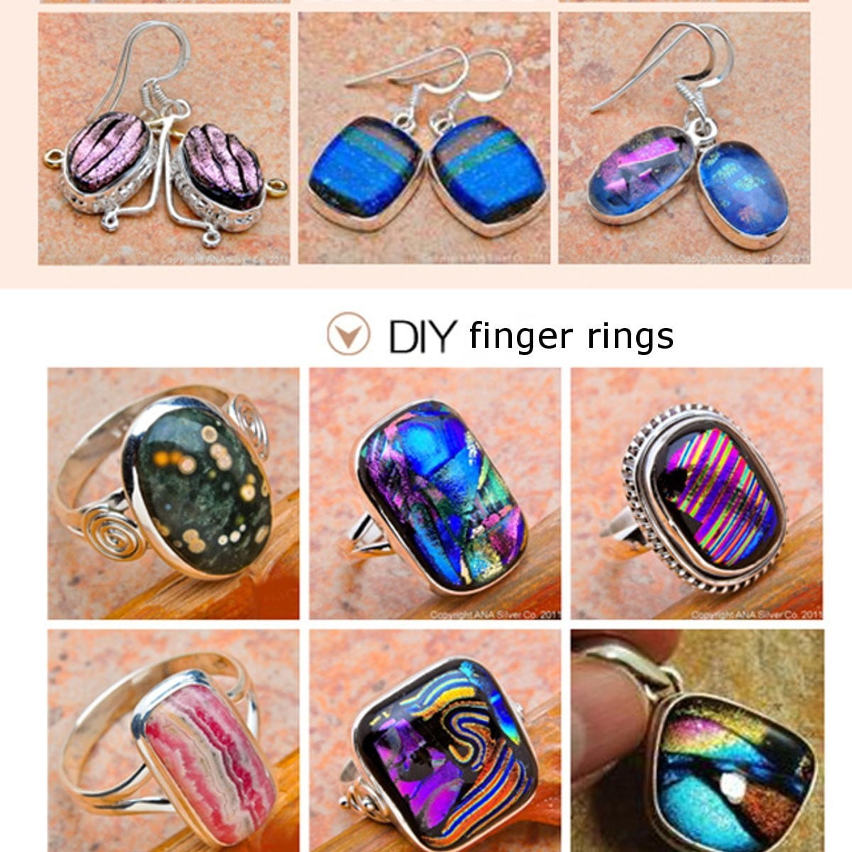 10Pcs Professional Microwave Kiln Kit Jewelry Glass Fusing Making Tool