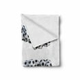 thumbnail image 2 of Letter G Soft Flannel Fleece Blanket, Goal Themed Footballs Alphabet Soccer Arrangement Capital Letter Composition, Cozy Plush for Indoor and Outdoor Use, 50" x 60", Black and White, by Ambesonne, 2 of 6