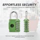 thumbnail image 3 of Candados De Combinacion Desired Tools 2 Pack Pad Lock New Green 4 Digitos Resistentes Al Corte, 3 of 5