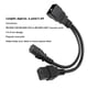 thumbnail image 3 of IEC320 C19 IEC320 C13 to IEC320 C20 Power Cord Professional Standard Y Splitter Cable for Computer HDTV Monitor, 3 of 4