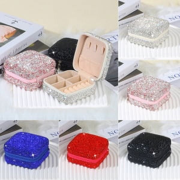 Caja de joyería de diamantes caja de anillo de hogar pendientes collar pendientes bolsa de almacenamiento caja de joyería