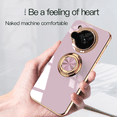 thumbnail image 2 of Funda para teléfono móvil R9 para R7/R8Pro, cubierta protectora con revestimiento de color sólido, soporte de anillo con absorción magnética para automóvil, 2 of 4