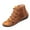 Brown, variant on gakvov Ankle Boots For Women Low Heel Women Casual Flat Leather Lace-Up Boots Side Zipper Plus Shoe Boots